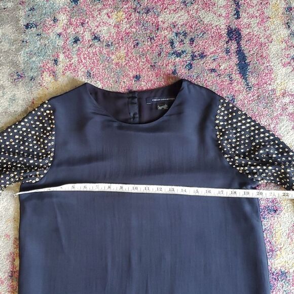 French Connection 100% Silk Long Sleeve Dress Size 4 - Picture 13 of 16